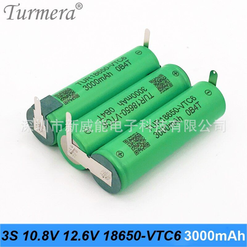 18650 Lithium-akkupack 3s 10,8 V–12,6 V Schraubendreher-akku-kombination 3000 Mah