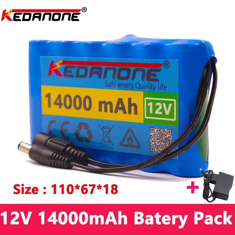 18650 Lithium-akku 3s2p 12v 14000mah Wiederaufladbarer Lithium-akkupack Mit Bms + Ladegerät