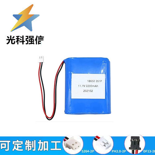 2,54 18650 Lithium-akku 2200 Mah Mit Stecker 11,1 V 3-zellen-angeltaschenlampe