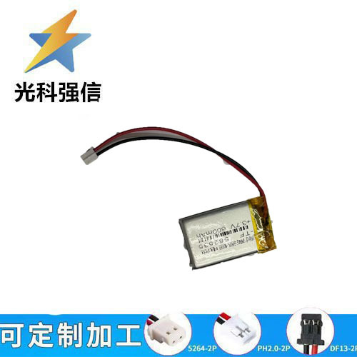 3,7-v-polymer-lithium-akku 582535 Für Autokamera, Mp3-player, 600-mah-audiorecorder, 2,0-mm-kopf