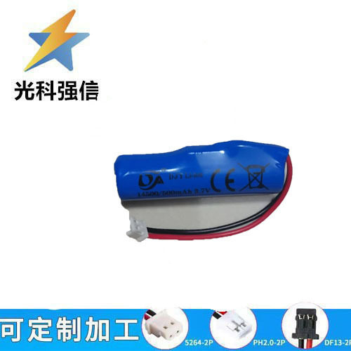 3,7-v-taschenlampenbatterie, Wiederaufladbarer Aa-lithium-akku, 14500 Mah, 500 Mah Kapazität, Stecker Erforderlich.