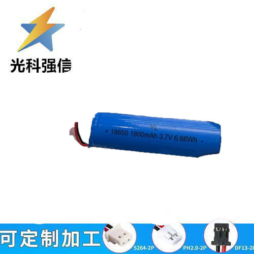 3,7v 18650 Lithium-akku, Led-lautsprecher, Suchscheinwerfer, Stirnlampe, Lockenstab, Sauerstoffversorgung, Haarschneidemaschine, 1800mah Mit Kabel