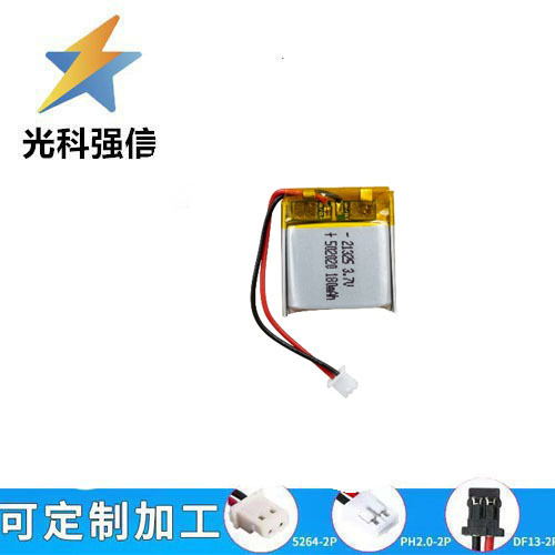 502020 Lithium-akku 180 Mah 3,7 V Hochleistungs-taschenlampe Mit Kabel, 1,25 Mah Kapazität