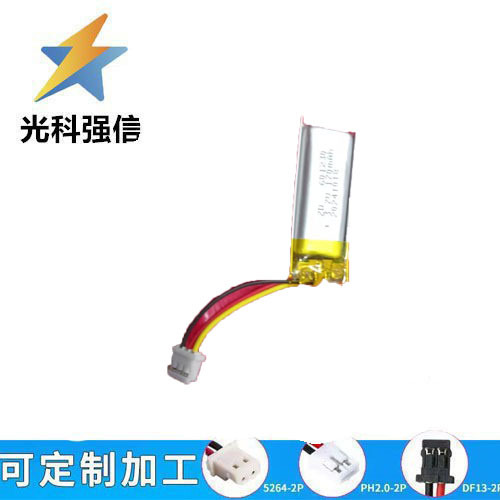 601230 170mah 3,7v Lithium-akku Für Hochleistungstaschenlampe Mit Kabel, 1,25mah Kapazität.