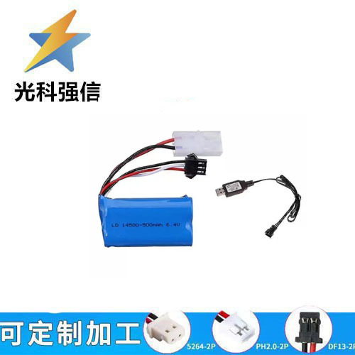 Inklusive Ladegerät, 6,4v 14500 Polymer-lithium-akku, 500mah, Luftreiniger, Wasserreiniger, Spielzeuglautsprecher, Led.