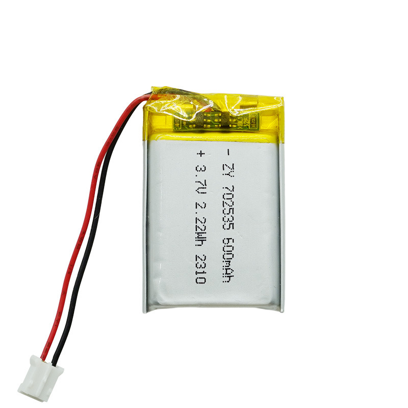 Kundenspezifischer 702535 Polymer-lithium-akku 600 Mah Für Smarte, Tragbare, Mobile Digitale Led-beleuchtung 3,7 V Lithium-akku