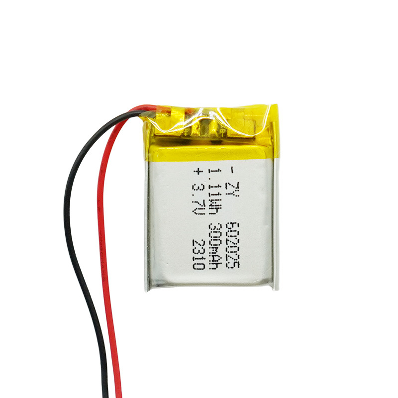 Kundenspezifischer 602025 Polymer-lithium-akku Mit Voller Kapazität 300mah 3,7v Für Elektrische Zahnbürsten, Lautsprecher Und Ortungsgeräte.