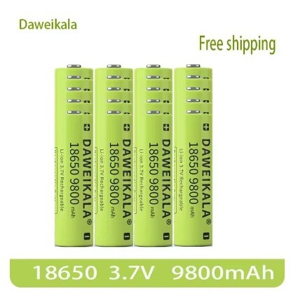 Neuer Wiederaufladbarer Akku (3,7 V, 9800 Mah) Aus Dem Jahr 2023, Geeignet Für Taschenlampen, Stirnlampen Und Lithium-ionen-ladegeräte