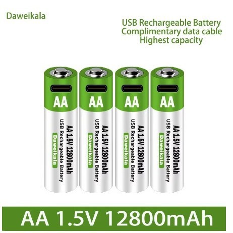 Tragbarer Lithium-ionen-akku Der Neuen Generation (usb, 1,5 V, Aa, 12800 Mah) Aus Dem Jahr 2023
