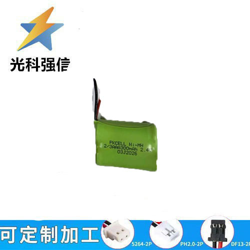 Wiederaufladbare 2/3 Aaa-batterie (300mah Nimh, 2/3 Aaa-stecker, 2,4 V) Für Spielzeugauto/transformationsauto Mit Kabel.