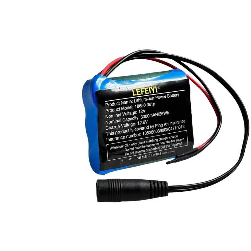 Wiederaufladbarer 12v 3000mah 3s1p 18650 Lithium-ionen-akku, Verwendet In Überwachungskameras Und Anderen Geräten.