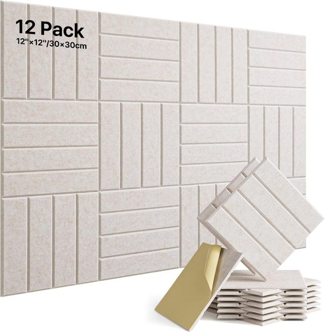 Selbstklebende Schalldämmplatten - 12er-packung (30x30 Cm) - Geeignet Für Wände, Decken Und Büros - Schallabsorbierender Schaumstoff Zur Lärmreduzierung Und Schalldämmung.