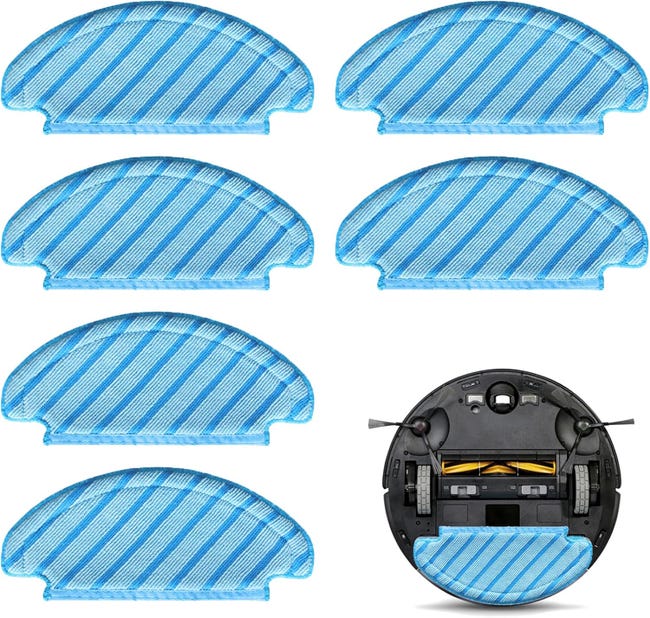 Ein Set Aus 6 Reinigungstüchern Für Ecovacs Saugroboter, Kompatibel Mit Den Modellen T8aivi/t8max/n8pro.