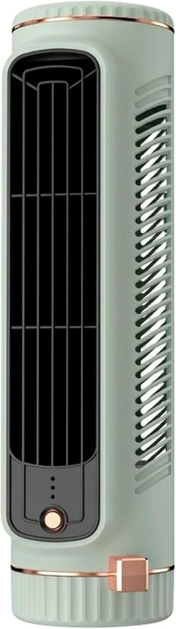 Mini-ventilator, Tragbarer, Blattloser Ventilator, 3d-zirkulationsturm, Geräuscharm, Vertikal/horizontal Einsetzbar, Hellgrün.