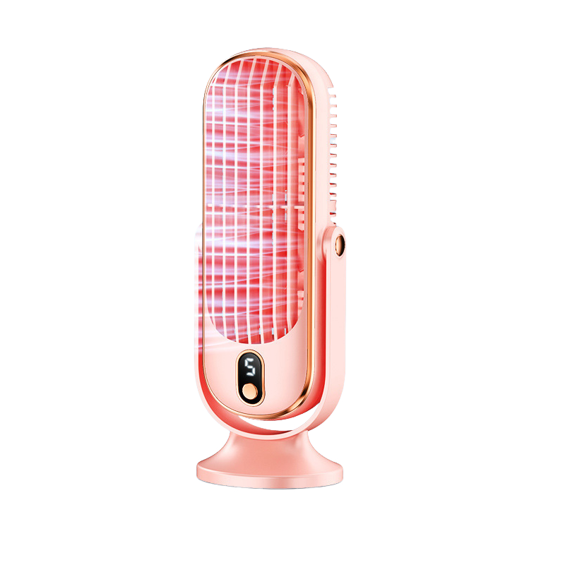 Turmventilator, Tragbarer Tischventilator, Fünf-stufen-ventilator, Leiser Tischventilator, Rosa