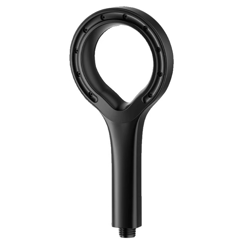 Sternförmiger Handbrausekopf Mit Feinem Sprühnebel, Einzelbrausekopf (schwarz).