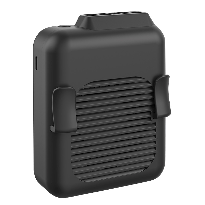 Dieser Kleine, Tragbare Persönliche Ventilator Mit Gürtelclip Und Halskette Sowie Usb-aufladung Ist Ideal Für Wanderungen Im Freien.