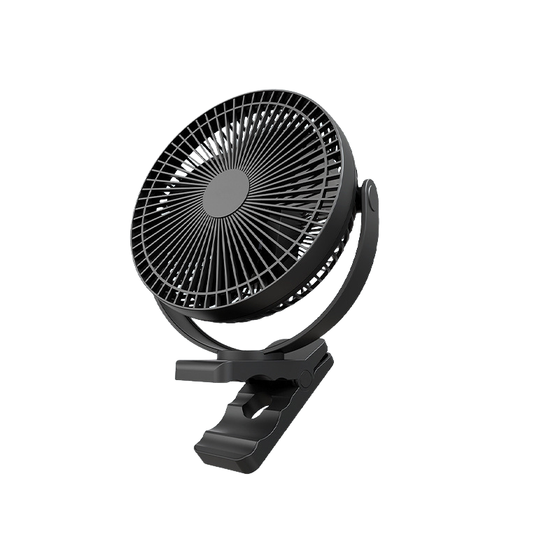 20 Cm Clip-ventilator, Eingebauter 10000-mah-akku, Tragbarer Usb-ventilator, 4 Windgeschwindigkeitsstufen, Starker Luftstrom (schwarz)