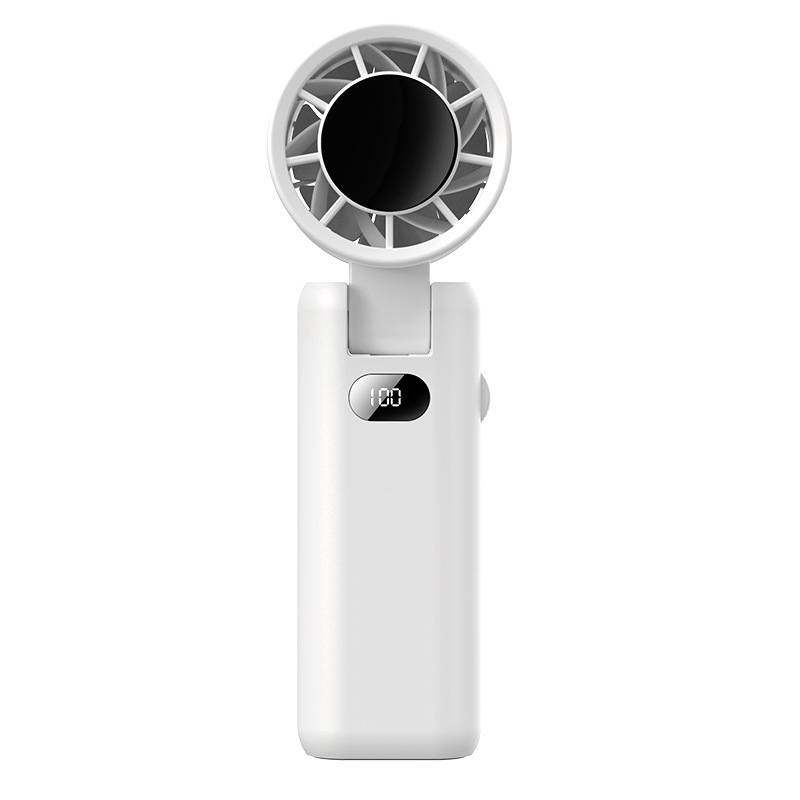 Wiederaufladbarer, Tragbarer Turbo-ventilator (weiß), 3600 Mah, Mini-usb-ventilator, Faltbarer Outdoor-ventilator