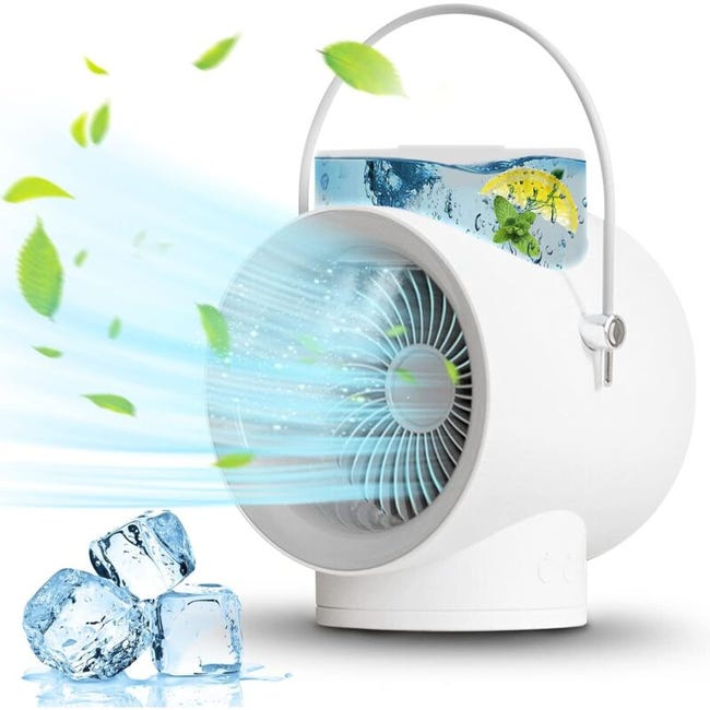 Tragbarer Usb-sprühventilator – 350-ml-wassertank – Sofortige Kühlung – Geeignet Für Zuhause, Büro Und Camping – Wiederaufladbar Und Leicht