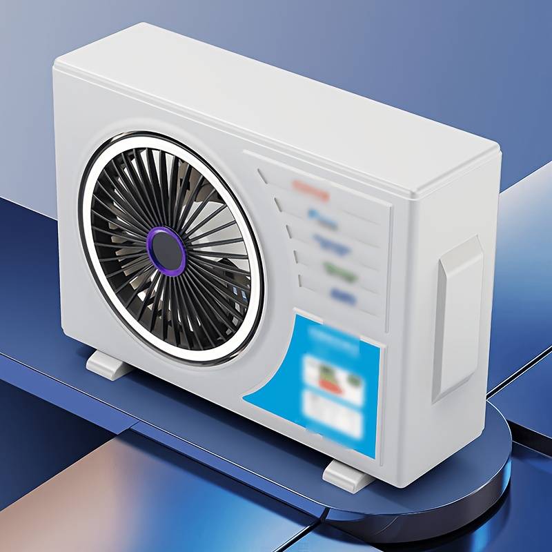 Tragbarer Tischventilator, Wiederaufladbare, Geräuschlose Klimaanlage Geräuschloser, Tragbarer Tischventilator, Weiß