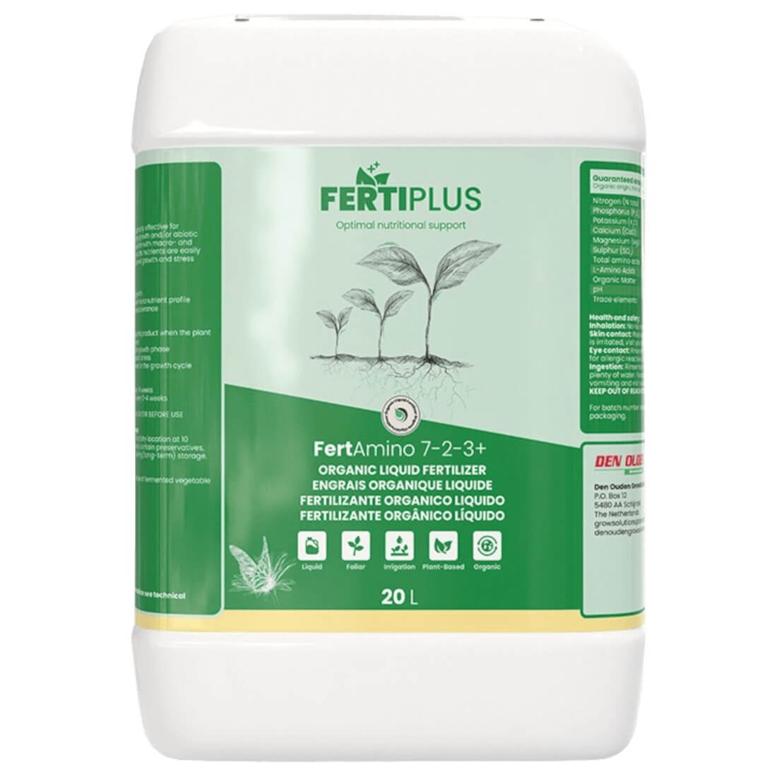 Fertiplus Fertamino 7-2-3+ 20 L Organischer Flüssigdünger Blatt Pflanze