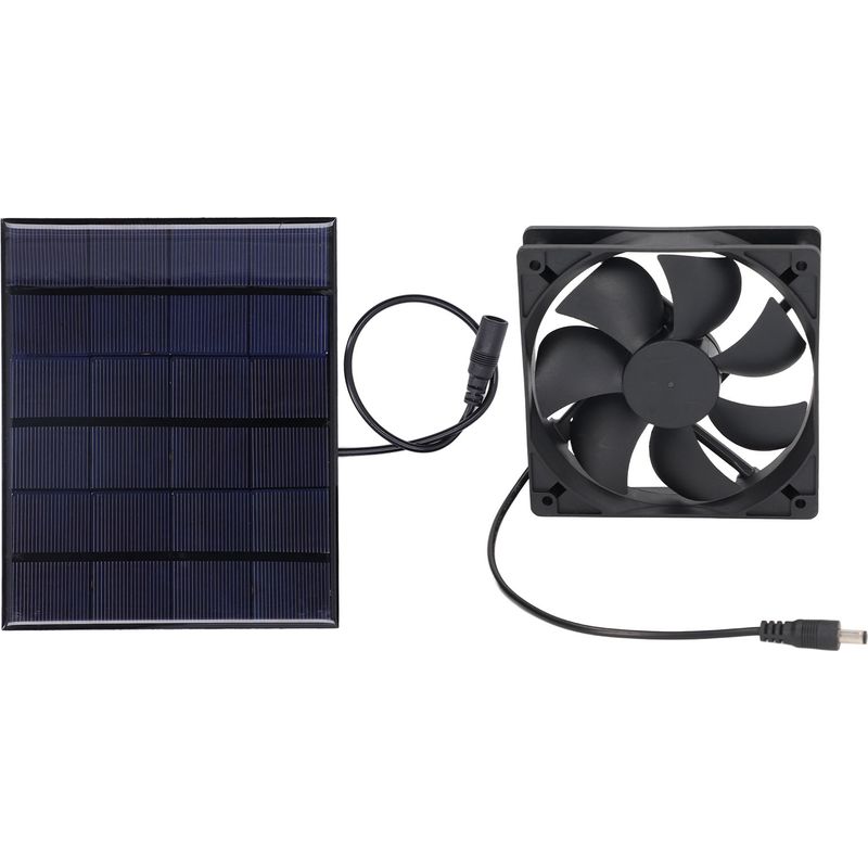Tragbarer 3,5-w-6-v-solarventilator, Der Über Ein Solarpanel Betrieben Wird, Ideal Für Hühnerställe, Hunde Und Haustiere, Camping Oder Den Einsatz Im Freien.