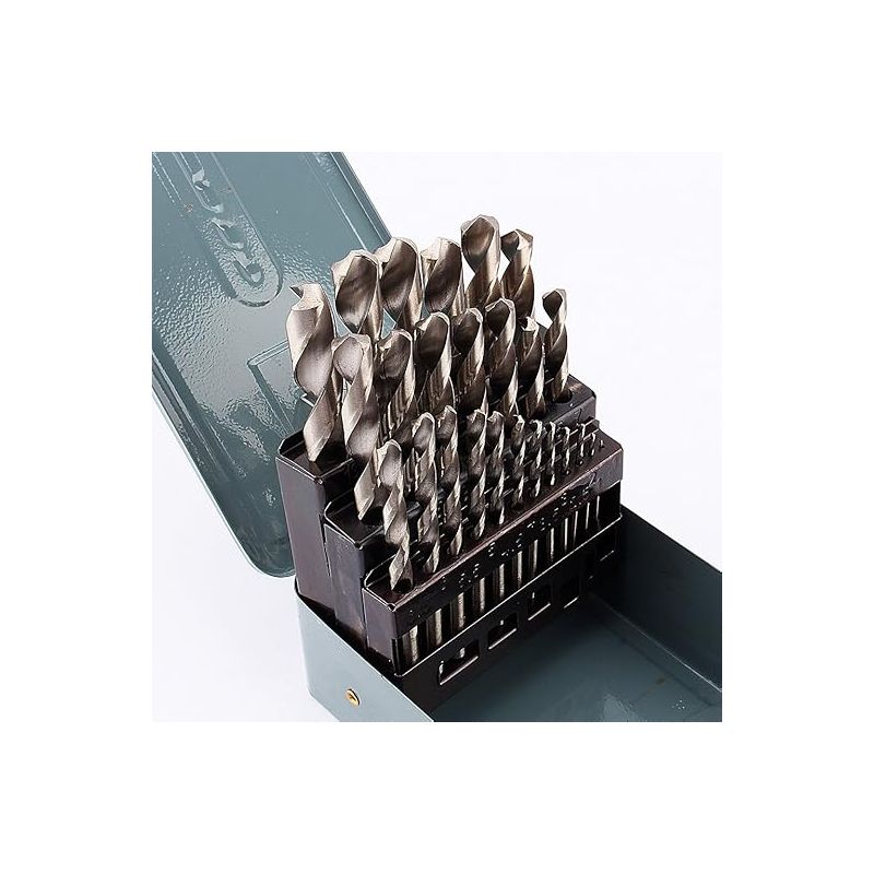 Set Mit 25 Hss-g-spiralbohrern (1–13 Mm) – Hochleistungs-schnellstahl – Für Stahl Und Metalle – 118°-winkel – Inklusive Metallkoffer
