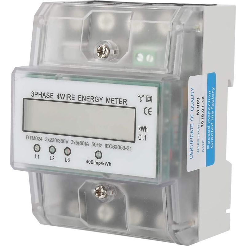 220 V/380 V 5–80 A Dtm024 Energiezähler Wattmeter Dreiphasen-digitalzähler 4p Kwh Mit Lcd, Stromverteilungs- Und Steuergeräte Npterbl
