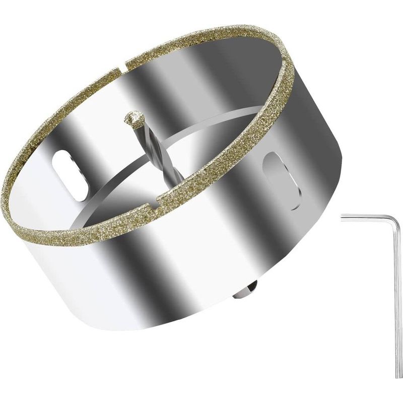 – 100-mm-diamantlochsäge – Kernbohrer Für Glas, Fliesen, Keramik, Marmor, Granit – Schnitttiefe 30 Mm