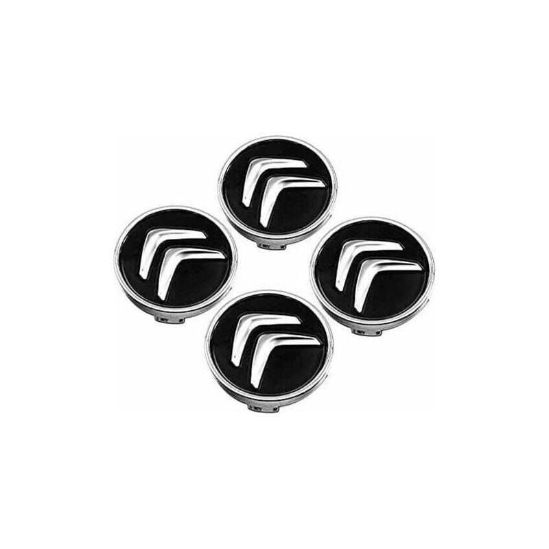 4x60mm Radnabenkappe Für Citroën-emblem/logo, Schwarz, Ersatzteil