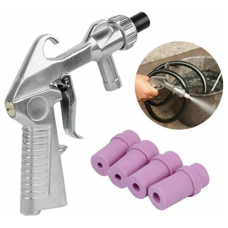 Druckluft-sandstrahlpistolen-set, Sandstrahlpistolen-set Mit 4 Keramikdüsen