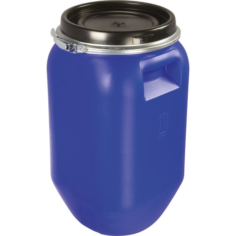 30-liter-lebensmittelmazerationstrommel, Blau, Mit Deckel Und Eisenband