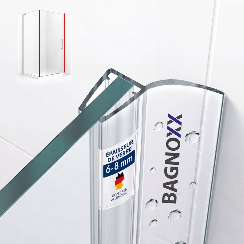 Dichtungsleiste, Transparente Duschdichtung Zwischen Duschkabine Und Anderen Glaselementen, Pvc-duschlippe – Für 6 Mm Glasstärke
