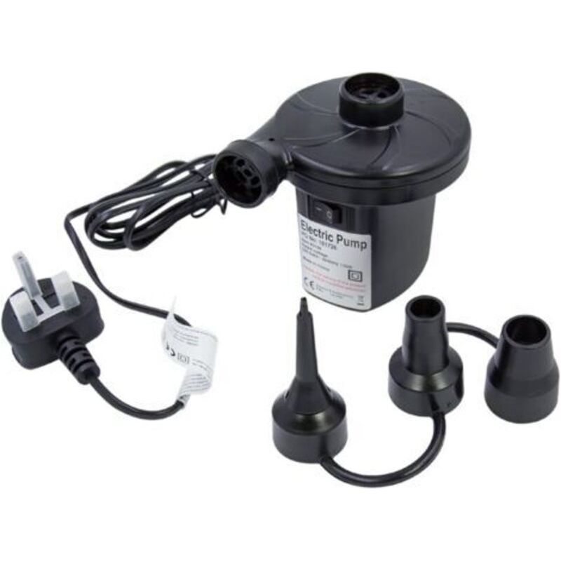 Elektrische Luftpumpe / Zum Aufblasen Und Entleeren Von Luftmatratzen, Planschbecken Und Spielzeug / Tragbar Und Leicht / Inklusive 3 Düsen