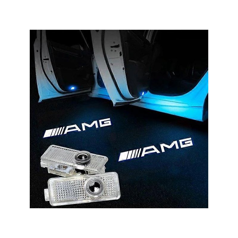 Led-türprojektoren Mit Logo (2 Stück) Für Mercedes-benz Amg, Modelle A, B, C, E, C, Gl, Gla, Glc, Gle, Gls, M, Eqc Und .