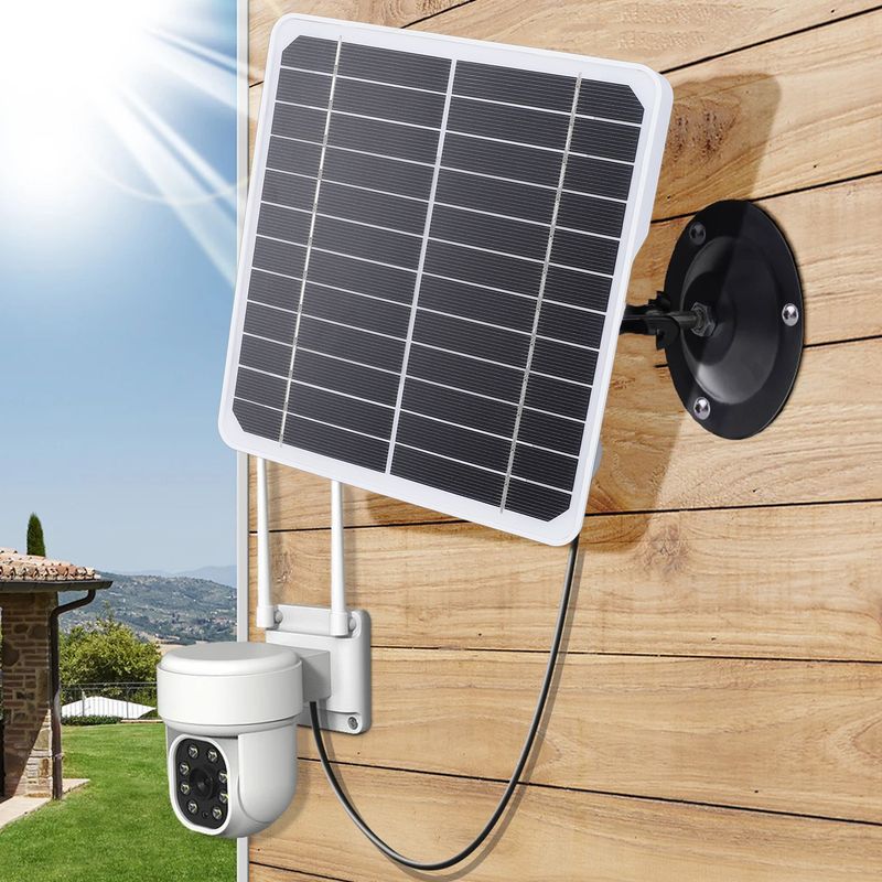 [wandmontiertes Solarpanel] [monokristallines Solarpanel] [ip68 Wasserdicht] [5 V 20 W Mit 3 M Kabel] Für Sicherheitskameras Und -geräte