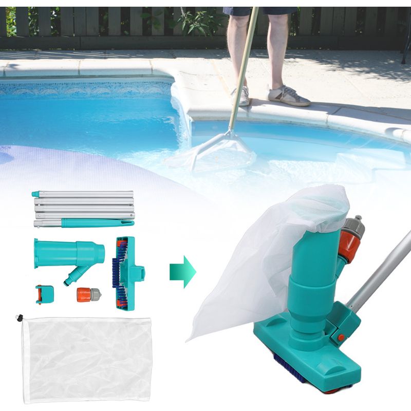 Tragbares Poolreinigungsset Mit Saugkopf Und Bürste – Reinigungszubehör Gemäß Europäischen Normen