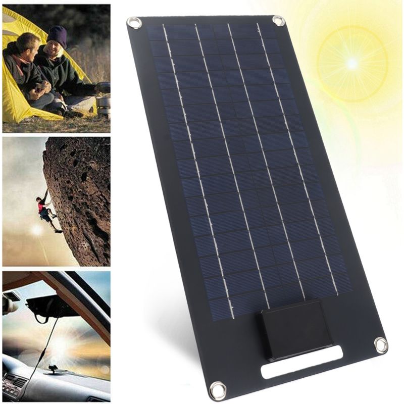 50w Monokristallines Schwarzes Solarpanel 12v Autobatterieladegerät Mit Dual-usb-regler Für Handys
