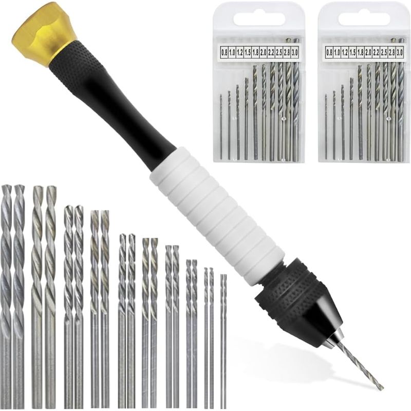 Set Mit 20 Mikro-spiralbohrern, Schmuckherstellung, Rotationswerkzeuge Für Holz, Schmuck, Kunststoff, Miniaturen Und Miniaturbohrer (0,8 Mm – 3,0 Mm)