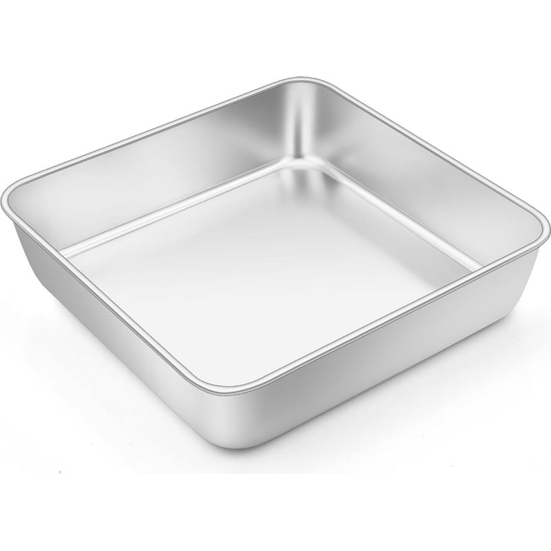 Diese Kleine, Rechteckige Edelstahlform Eignet Sich Ideal Für Die Zubereitung Von Lasagne, Brownies Und Ähnlichen Kuchen. Sie Ist Gesund, Umweltfreundlich Und Spülmaschinenfest. Maße: 15 X