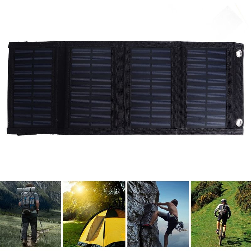Tragbare, Faltbare 20-w-solartasche Für Camping Und Wandern – Mini-solarladegerät (wasserdicht) Für Handys Und Mobilgeräte –