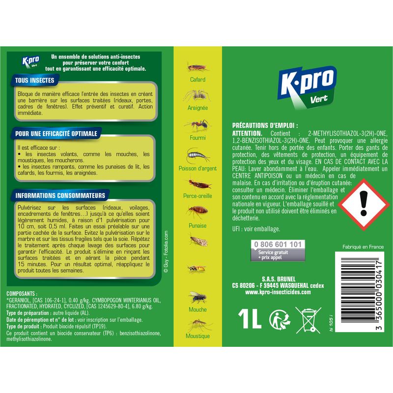 Fliegen- Und Kriechtierbarrierespray, Kapo Green, 1 L