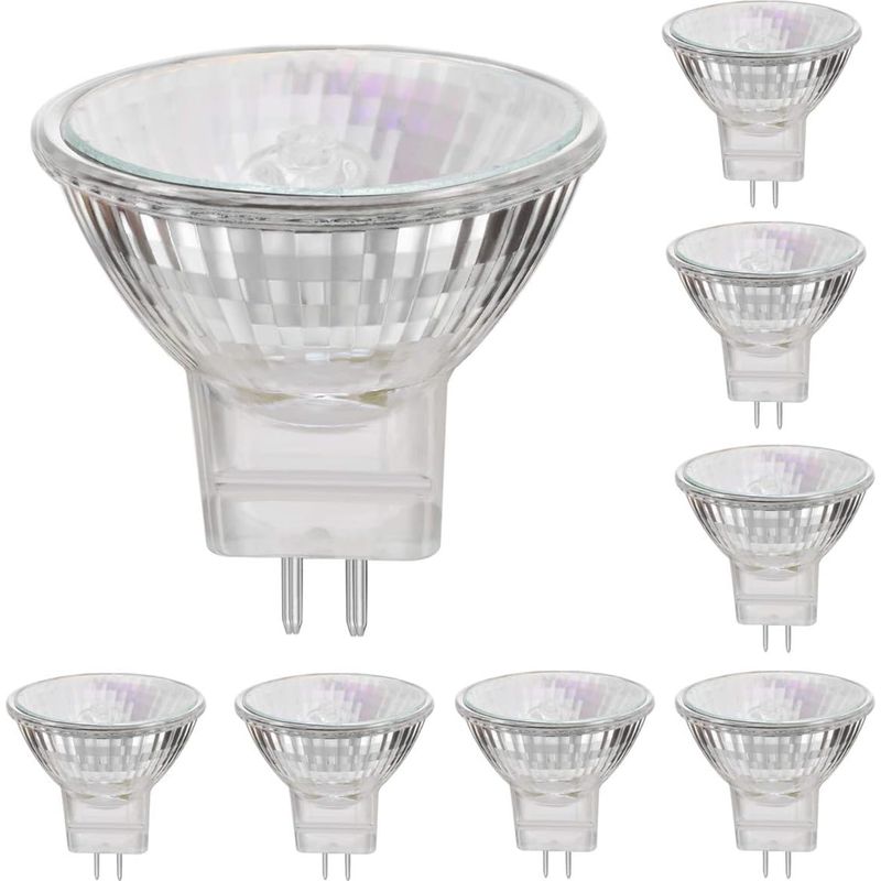 Glühbirnen (8er-pack) Mr11 Halogen-spotlight 12v 35w Gu4, Doppelstiftsockel, Dimmbares Glas, 35 Mm Durchmesser, Warmweiß 2800k [energieklasse G]
