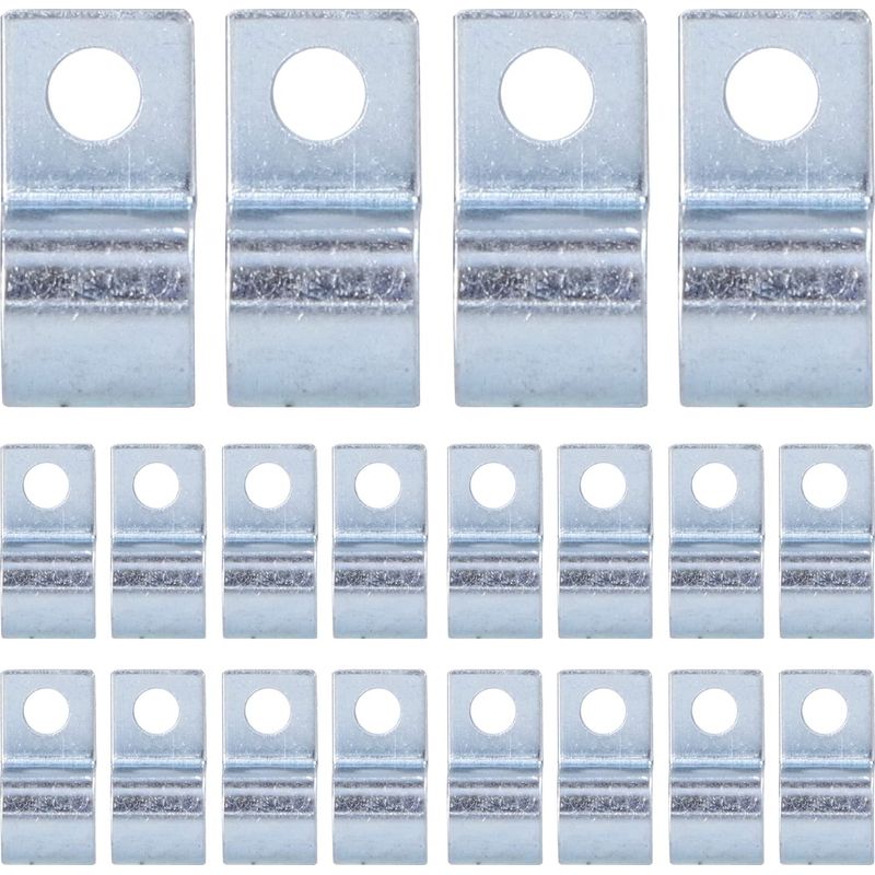 Zoternen Packung Mit 20 Einlochigen Schlauchschellen Für Rohre, Befestigungselemente, Verzinkte Schlauchschelle, Schlauchschelle Aus Edelstahl 304 Für Gummiringe,