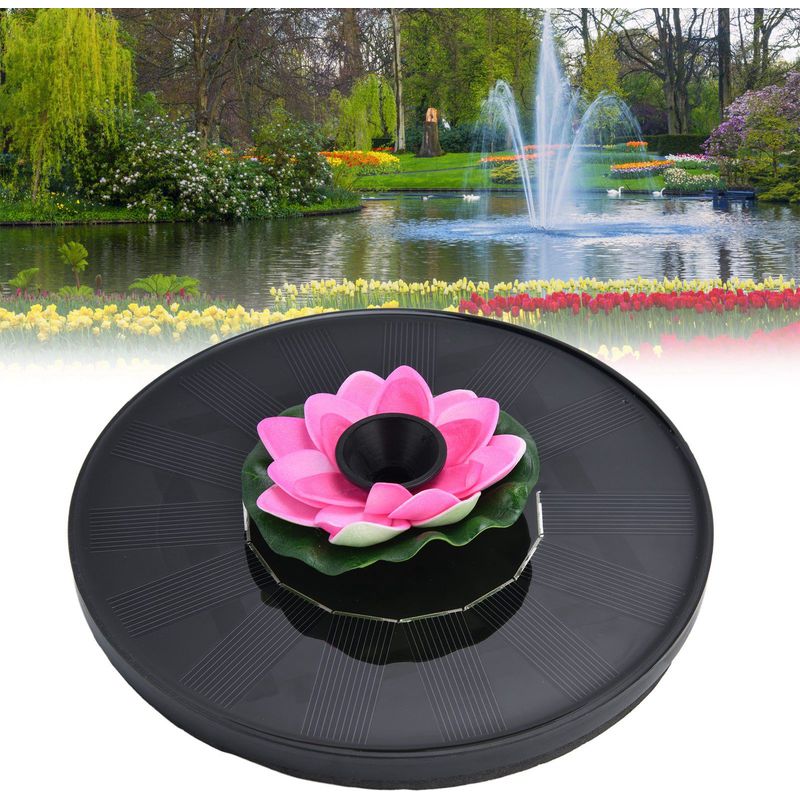 Schwimmende Solarwasserpumpe Für Den Garten Mit Seerose, Umweltfreundliche Außendekoration