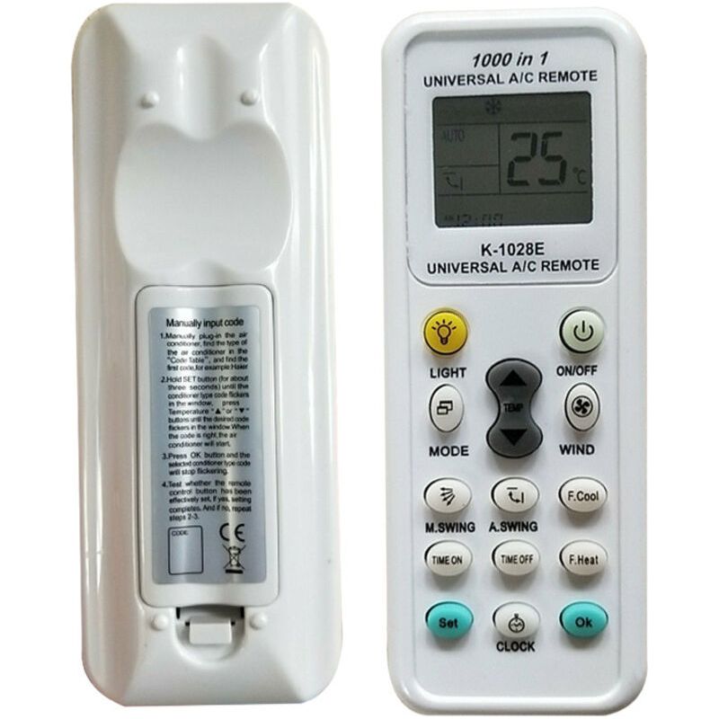 Universelle Fernbedienung Für Klimaanlagen – Kompatibel Mit Lg, Gree, Midea, Toshiba, Haier, Daikin, Hitachi Und Weiteren Marken – Einrichtung Mit Nur Einem Klick – Modell K-1028e