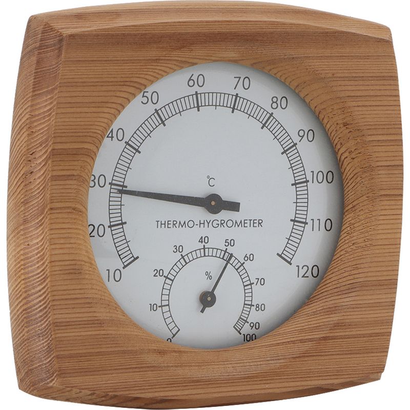 2-in-1 Sauna- Und Hammam-zubehör: Thermometer, Hygrometer, Zedernholz