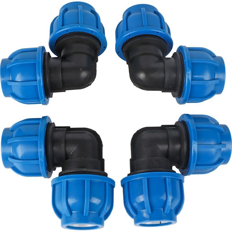 Ej.life 4 Stück 32 Mm Auf 32 Mm Pe-kunststoff-winkelverbinder Für Ppr-, Pe-, Pvc- Und Wasserrohre, Zubehör Für Die Bewässerung Von Pflanzgefäßen
