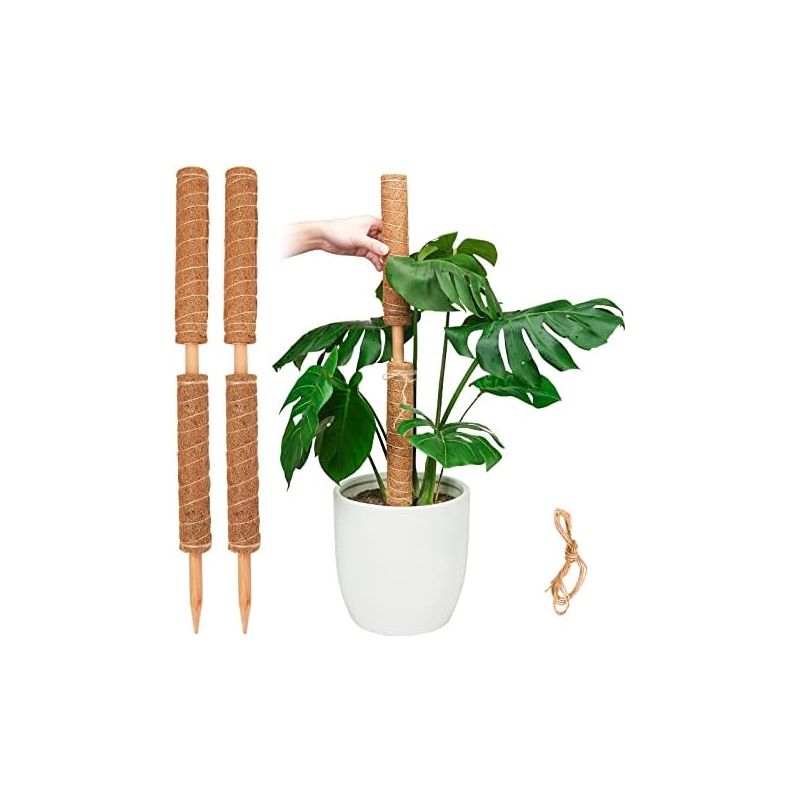 Moosstab, Ausziehbare Pflanzenstützen, Stäbe Für Zimmerpflanzen, 40 Cm Langes Kokosfaser-rankgitter Für Efeutute Und Kletterpflanzen – 4 Stück × 40 Cm